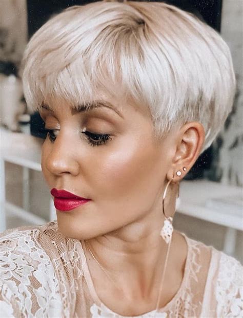 short hair styles for white hair|pixie haircuts for white hair.